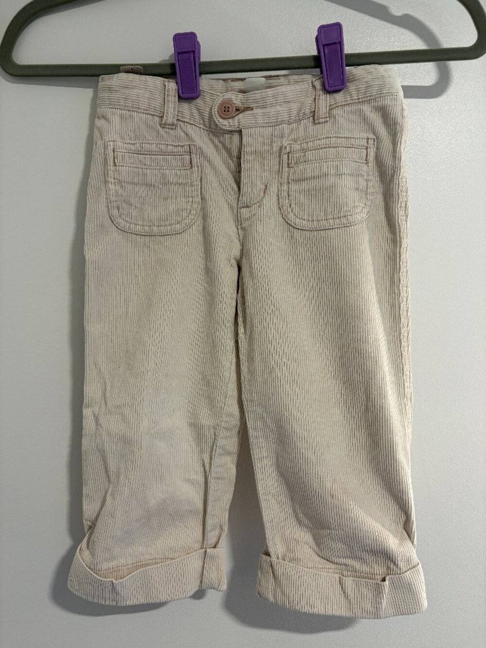 Bonpoint cream coloroed corduroy pants size 6